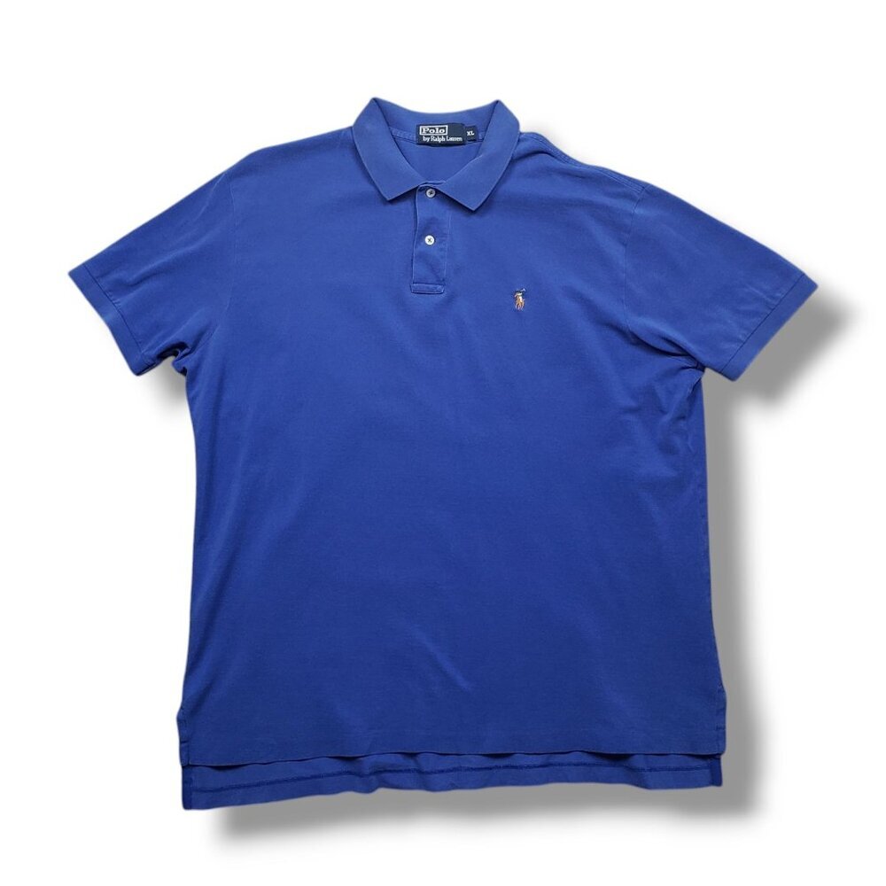 Polo Ralph Lauren Polo Shirt Mens XL Blue Embroidered Logo Short Sleeve